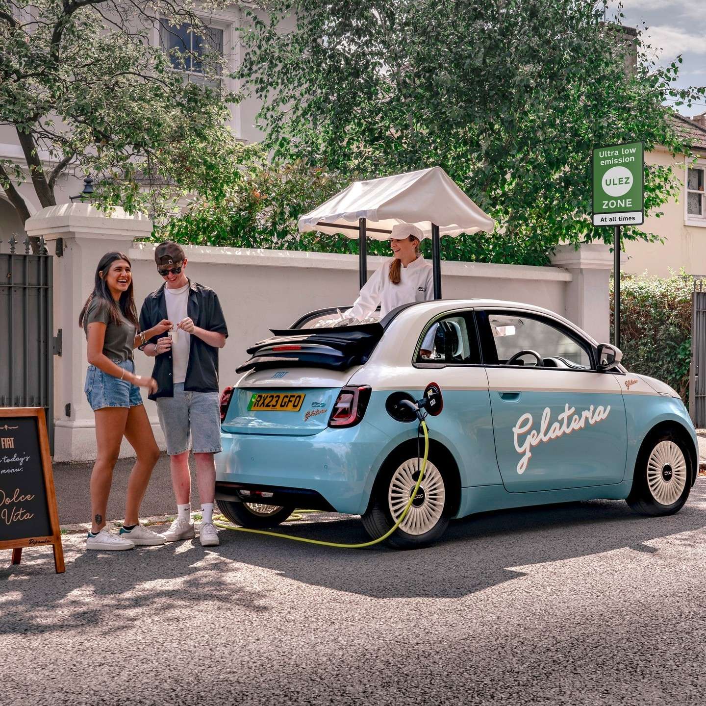 Fiat launches world's smallest, zero emission gelateria