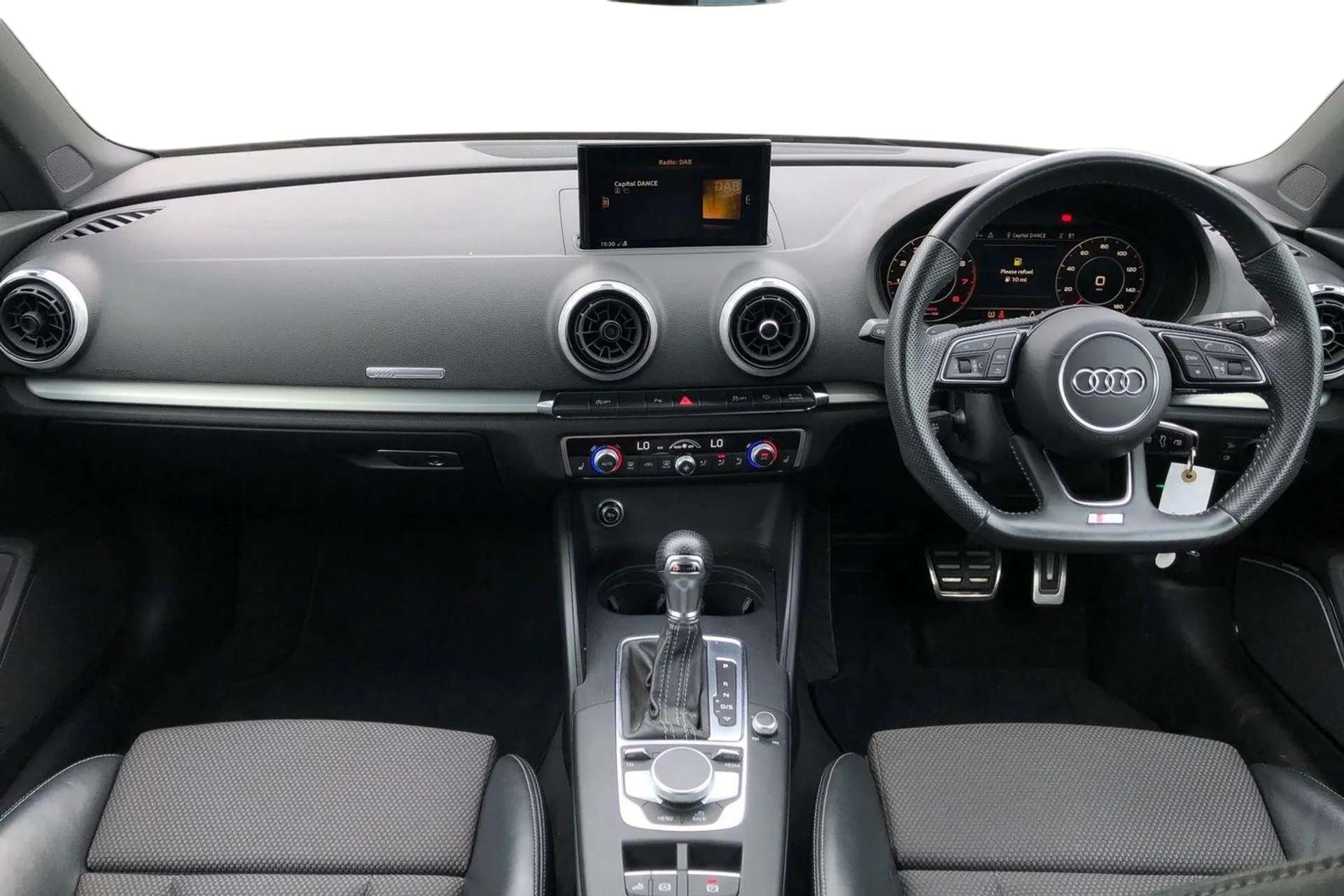 A 2019 AUDI A3 35 TFSI S Line 2dr S Tronic [ Technology Pack Advanced , Audi Parking System Plus , LED Interior Lighting Pack , Storage Pack , Flat-bottomed 3-spoke A 2019 AUDI A3 35 TFSI S Line 2dr S Tronic [ Technology Pack Advanced , Audi Parking System Plus , LED Interior Lighting Pack , Storage Pack , Flat-bottomed 3-spoke