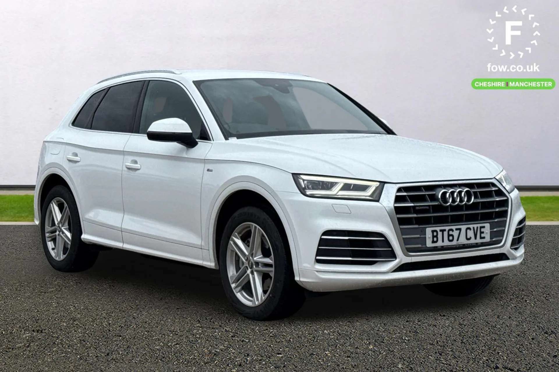 A 2017 AUDI Q5 2.0T FSI Quattro S Line 5dr S Tronic [ Power tailgate , Flat-bottomed 3-spoke multi-function steering wheel , Technology Pack , Comfort and Sound Pack A 2017 AUDI Q5 2.0T FSI Quattro S Line 5dr S Tronic [ Power tailgate , Flat-bottomed 3-spoke multi-function steering wheel , Technology Pack , Comfort and Sound Pack