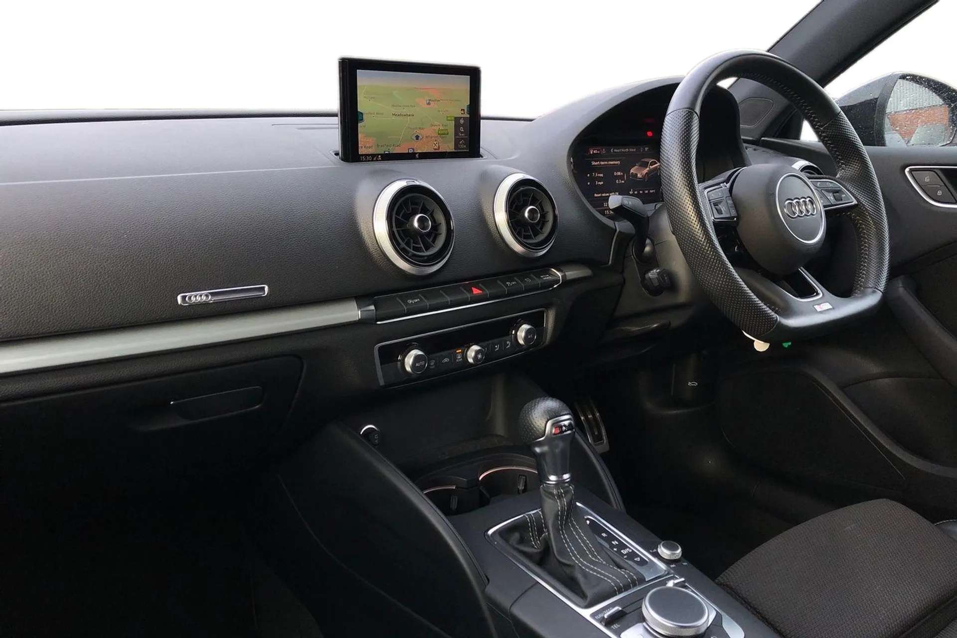 A 2020 AUDI A3 35 TFSI Black Edition 4dr S Tronic [ Technology Pack Advanced , Bluetooth interface , LED interior light pack , 18" 5 arm trapezoid design sport alloy A 2020 AUDI A3 35 TFSI Black Edition 4dr S Tronic [ Technology Pack Advanced , Bluetooth interface , LED interior light pack , 18" 5 arm trapezoid design sport alloy