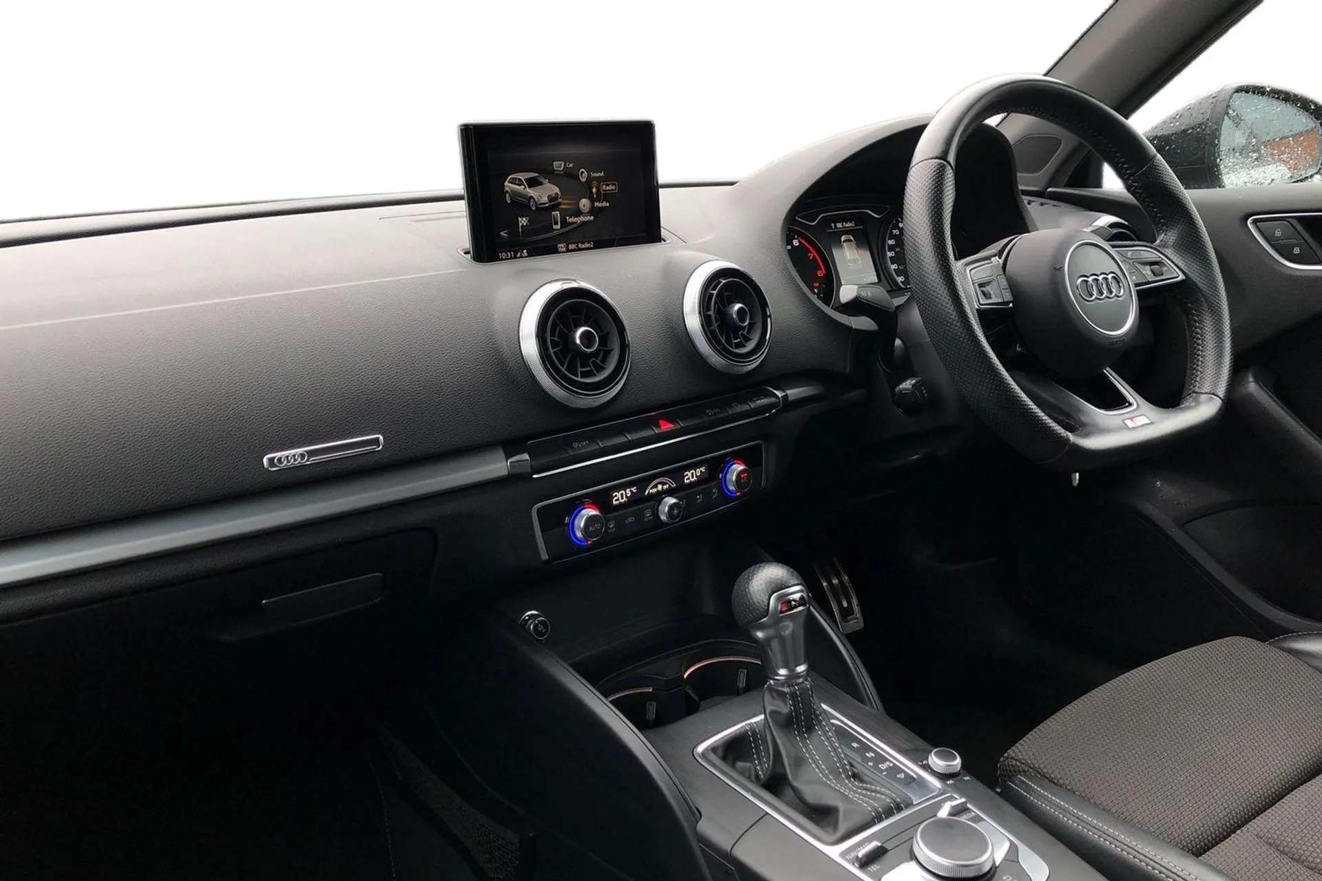 A 2018 AUDI A3 1.5 TFSI Black Edition 5dr S Tronic [ Audi smartphone interface , LED interior light pack , Black styling pack , 18" 10 spoke design alloy wheels in m A 2018 AUDI A3 1.5 TFSI Black Edition 5dr S Tronic [ Audi smartphone interface , LED interior light pack , Black styling pack , 18" 10 spoke design alloy wheels in m