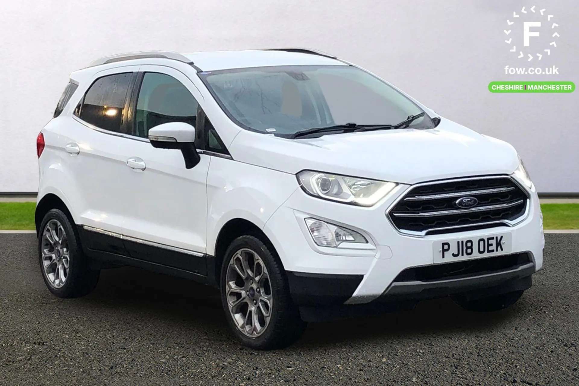 A 2018 FORD ECOSPORT 1.0 EcoBoost 125 Titanium 5dr [ Rear parking sensors and rear view camera , Emergency brake assist , 'Quickclear' heated windscreen/heated washer jets A 2018 FORD ECOSPORT 1.0 EcoBoost 125 Titanium 5dr [ Rear parking sensors and rear view camera , Emergency brake assist , 'Quickclear' heated windscreen/heated washer jets
