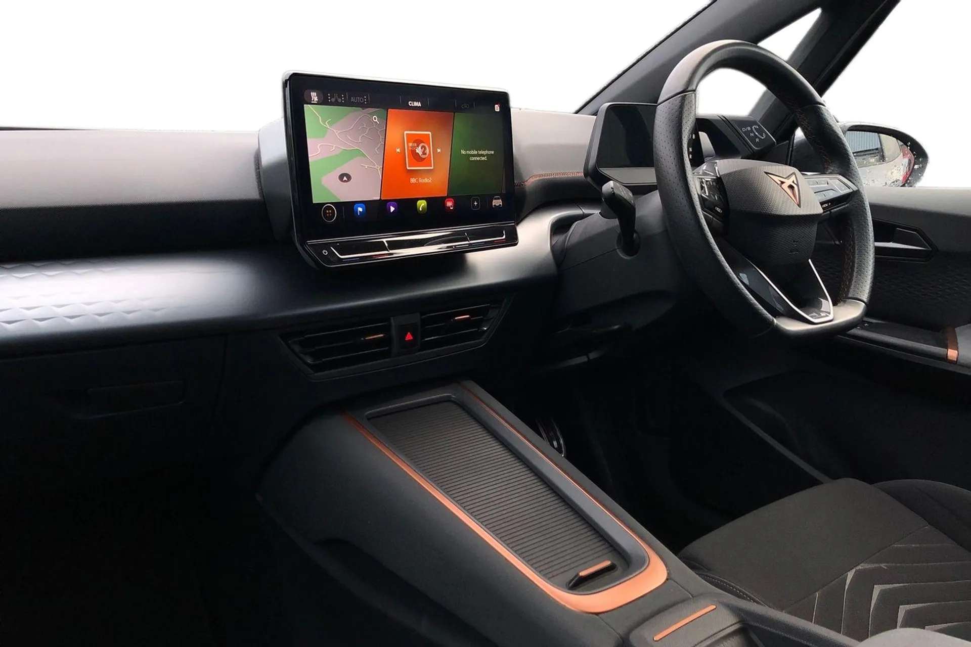 A 2022 CUPRA BORN 150kW V2 58kWh 5dr Auto [ Wireless full link smartphone integration , Front/rear park distance control , Bluetooth without wireless charger , Augmente A 2022 CUPRA BORN 150kW V2 58kWh 5dr Auto [ Wireless full link smartphone integration , Front/rear park distance control , Bluetooth without wireless charger , Augmente