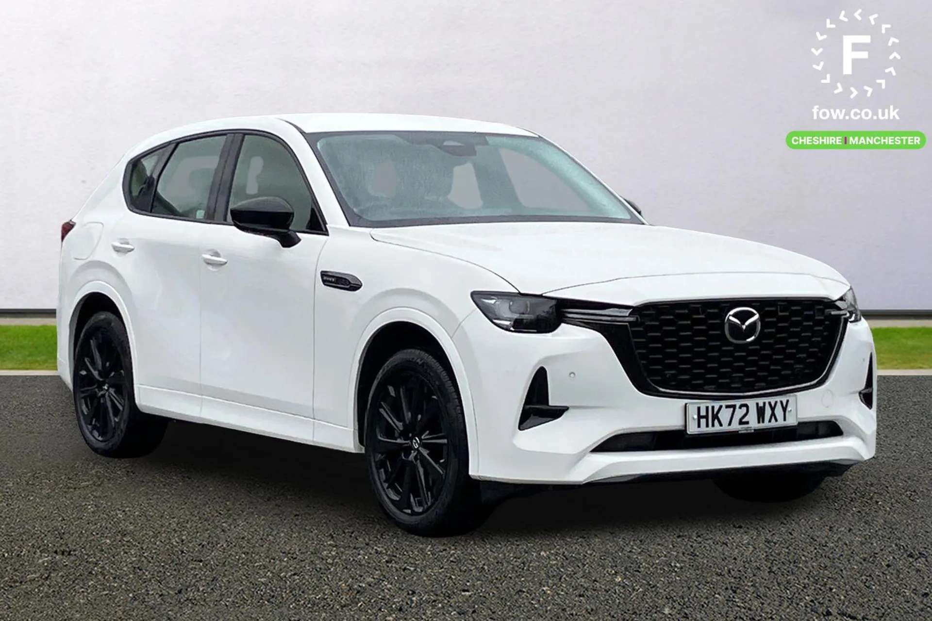 A 2023 MAZDA CX-60 2.5 PHEV Homura 5dr Auto [ Power lift gate with handsfree function , Blind spot assist , Reversing camera with static guide lines , 20" Black metallic A 2023 MAZDA CX-60 2.5 PHEV Homura 5dr Auto [ Power lift gate with handsfree function , Blind spot assist , Reversing camera with static guide lines , 20" Black metallic