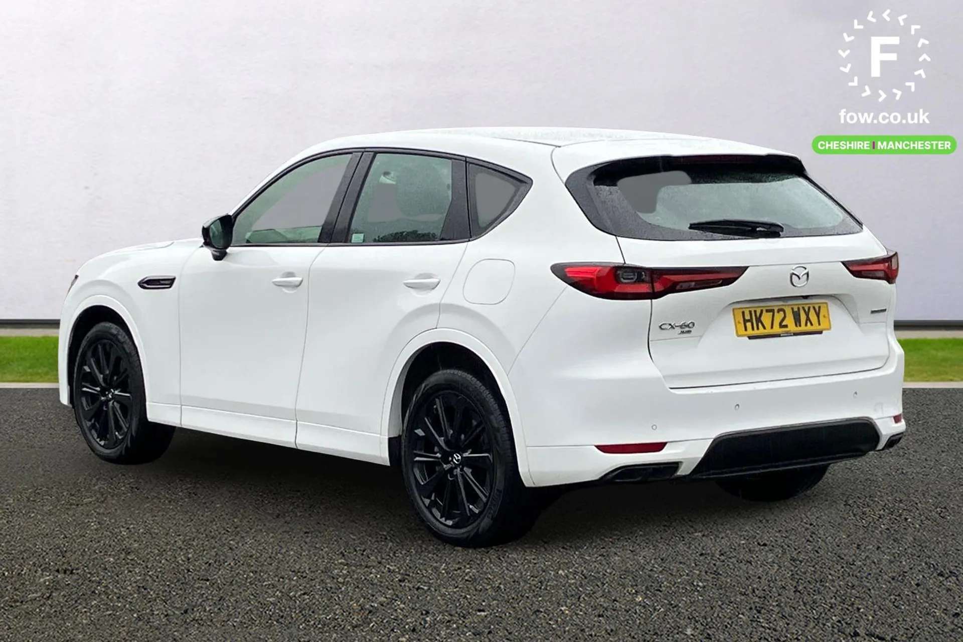 A 2023 MAZDA CX-60 2.5 PHEV Homura 5dr Auto [ Power lift gate with handsfree function , Blind spot assist , Reversing camera with static guide lines , 20" Black metallic A 2023 MAZDA CX-60 2.5 PHEV Homura 5dr Auto [ Power lift gate with handsfree function , Blind spot assist , Reversing camera with static guide lines , 20" Black metallic