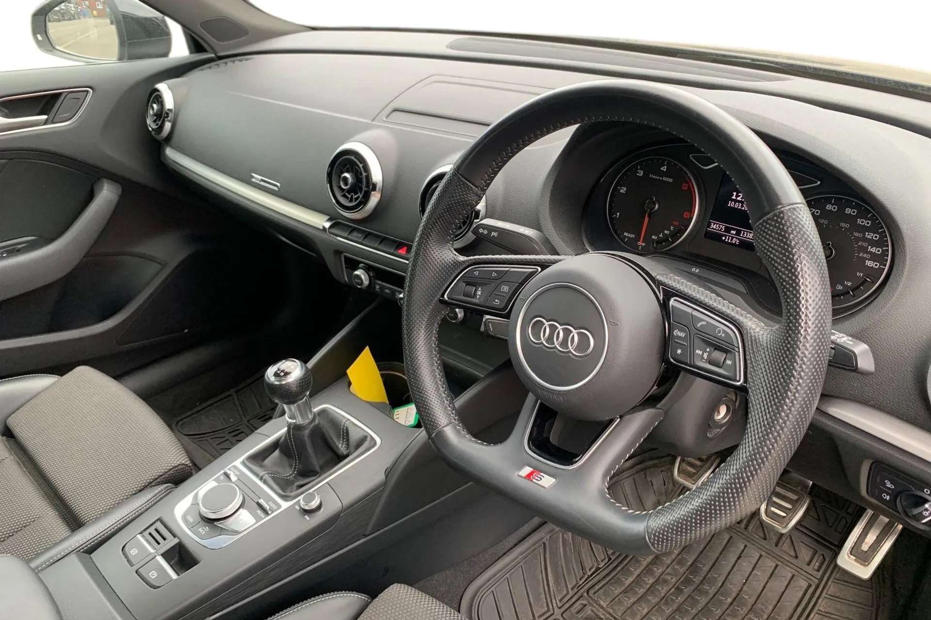 A 2019 AUDI A3 30 TDI 116 S Line 5dr [S Line body styling with front & rear bumpers and side skirts, LED interior light pack - A3/RS3, 3 spoke flat bottomed multi-fu A 2019 AUDI A3 30 TDI 116 S Line 5dr [S Line body styling with front & rear bumpers and side skirts, LED interior light pack - A3/RS3, 3 spoke flat bottomed multi-fu