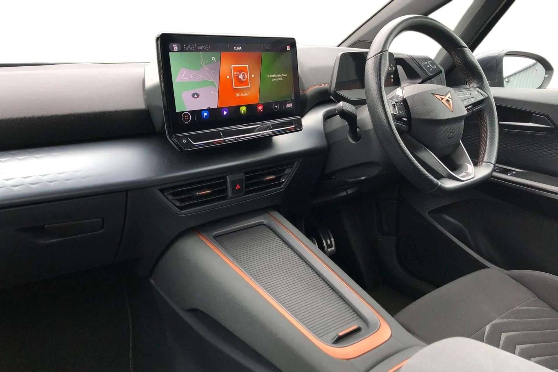 A 2022 CUPRA BORN 150kW V2 58kWh 5dr Auto [ Front/rear park distance control , Lane assist , Bluetooth without wireless charger , Augmented reality head up display , 19 A 2022 CUPRA BORN 150kW V2 58kWh 5dr Auto [ Front/rear park distance control , Lane assist , Bluetooth without wireless charger , Augmented reality head up display , 19