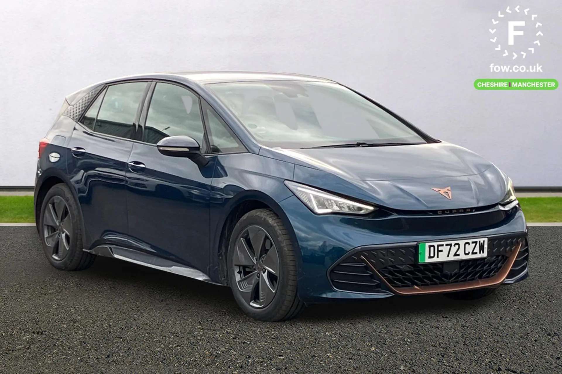 A 2022 CUPRA BORN 150kW V1 58kWh 5dr Auto [ 18" Cyclone alloy wheels , Front/rear park distance control , Bluetooth without wireless charger , Driving profile selection A 2022 CUPRA BORN 150kW V1 58kWh 5dr Auto [ 18" Cyclone alloy wheels , Front/rear park distance control , Bluetooth without wireless charger , Driving profile selection