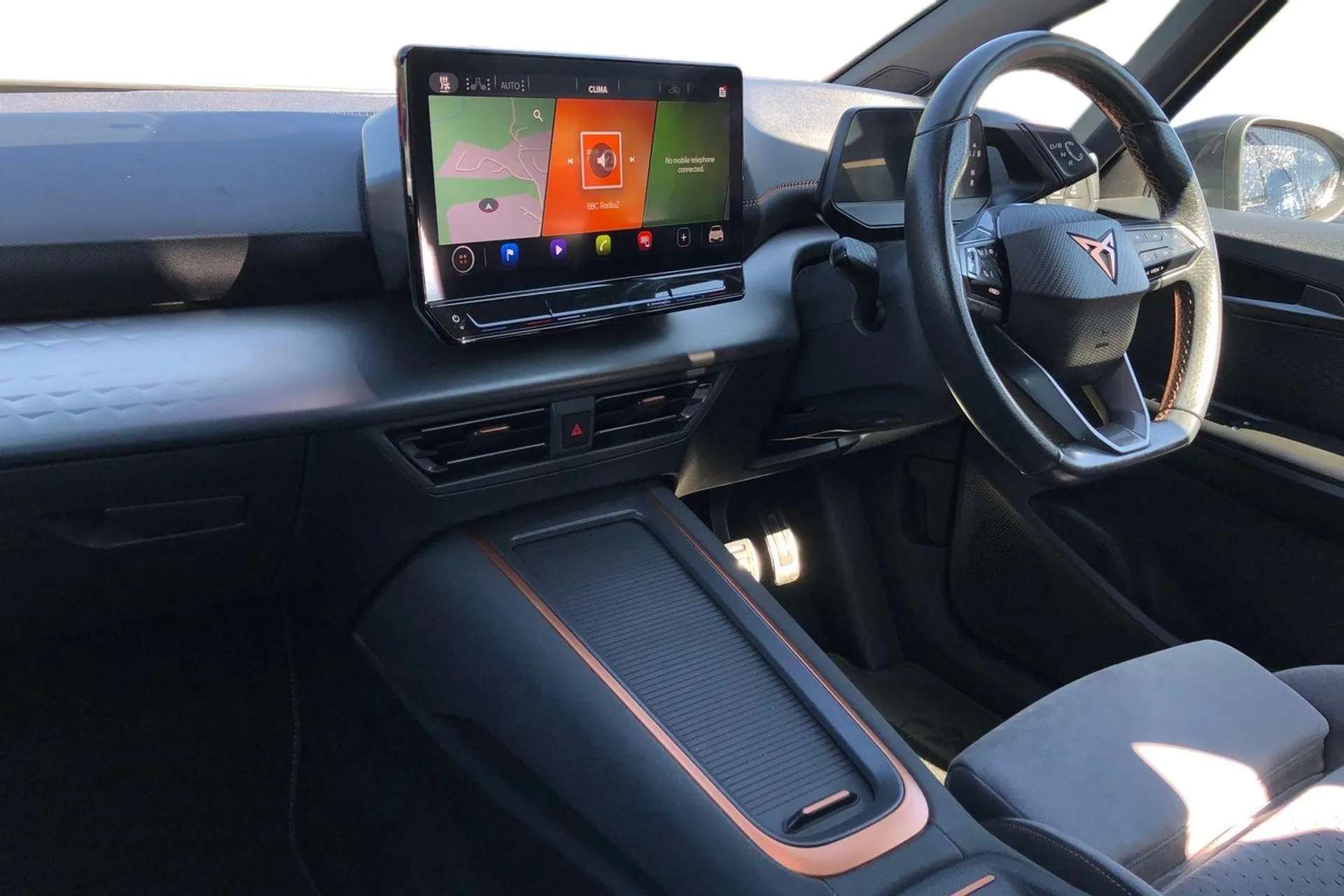 A 2023 CUPRA BORN 150kW V3 58kWh 5dr Auto [ Augmented reality head up display , Front/rear park distance control , Multi-colour ambient interior lighting , 20" Hurrican A 2023 CUPRA BORN 150kW V3 58kWh 5dr Auto [ Augmented reality head up display , Front/rear park distance control , Multi-colour ambient interior lighting , 20" Hurrican