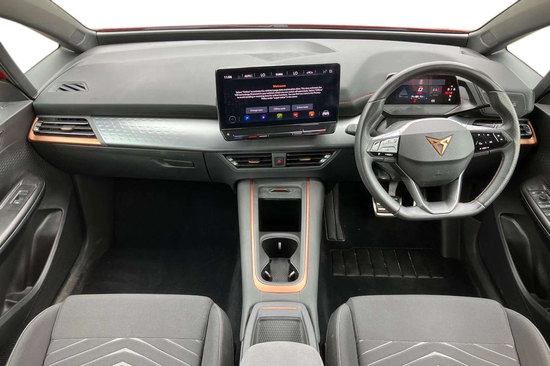 A 2022 CUPRA BORN 150kW V1 58kWh 5dr Auto [ 18" Cyclone alloy wheels , Heated leather wrapped multi function steering wheel , Front/rear park distance control , Bluetoo A 2022 CUPRA BORN 150kW V1 58kWh 5dr Auto [ 18" Cyclone alloy wheels , Heated leather wrapped multi function steering wheel , Front/rear park distance control , Bluetoo