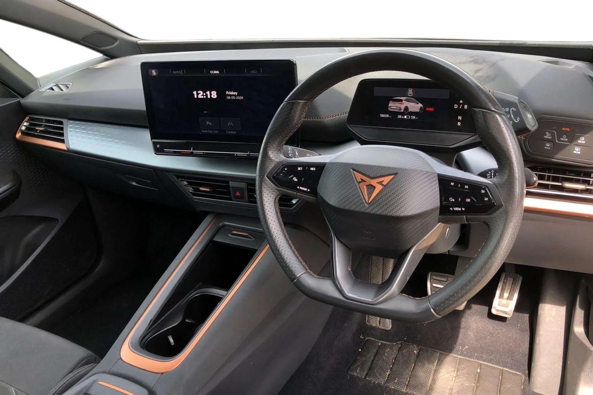 A 2023 CUPRA BORN 150kW V1 58kWh 5dr Auto [ Front/rear park distance control , Driving profile selection - Range, Comfort, Performance, Individual , 18" Cyclone alloy w A 2023 CUPRA BORN 150kW V1 58kWh 5dr Auto [ Front/rear park distance control , Driving profile selection - Range, Comfort, Performance, Individual , 18" Cyclone alloy w