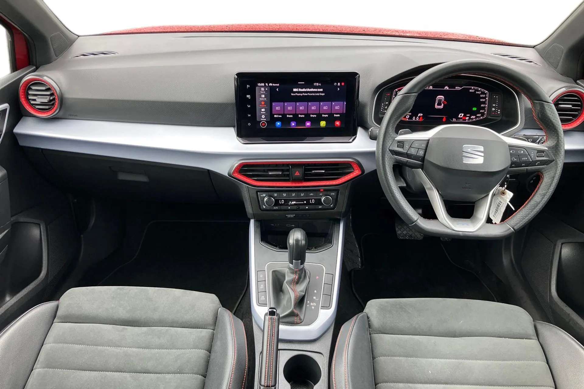 A 2023 SEAT ARONA 1.0 TSI 110 FR Sport 5dr DSG [ 18" Performance Cosmo grey matt alloy wheels , Wireless phone charger , Rear parking sensor , Interior chrome pack , 10 A 2023 SEAT ARONA 1.0 TSI 110 FR Sport 5dr DSG [ 18" Performance Cosmo grey matt alloy wheels , Wireless phone charger , Rear parking sensor , Interior chrome pack , 10