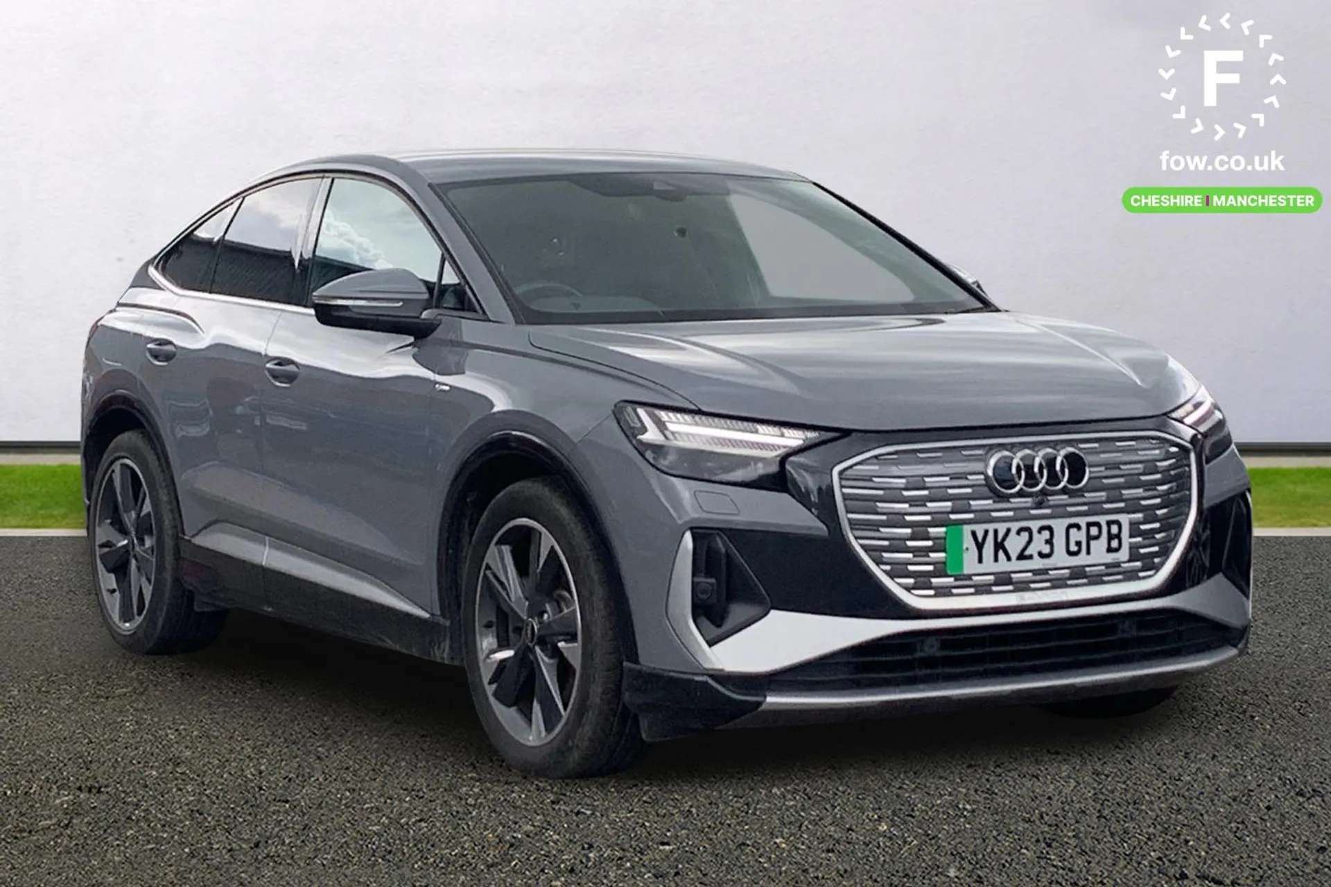 A 2023 AUDI Q4 220kW 50 Quattro 82kWh S Line 5dr Auto [ Audi Virtual Cockpit - 10.25" display , Power operated tailgate , Camera based traffic sign recognition , Non A 2023 AUDI Q4 220kW 50 Quattro 82kWh S Line 5dr Auto [ Audi Virtual Cockpit - 10.25" display , Power operated tailgate , Camera based traffic sign recognition , Non