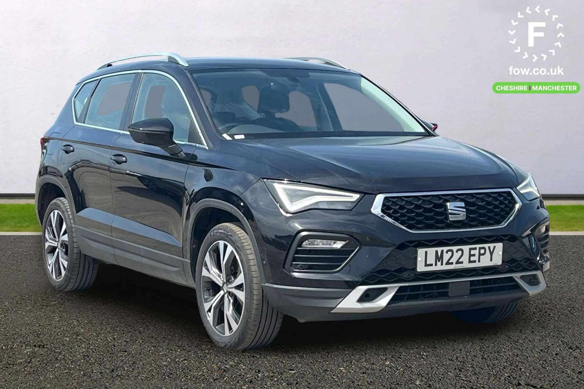 A 2022 SEAT ATECA 1.5 TSI EVO SE Technology 5dr [ Wireless phone charger , Self parking functionality (includes front and rear parking sensors) , Interior lighting pack A 2022 SEAT ATECA 1.5 TSI EVO SE Technology 5dr [ Wireless phone charger , Self parking functionality (includes front and rear parking sensors) , Interior lighting pack
