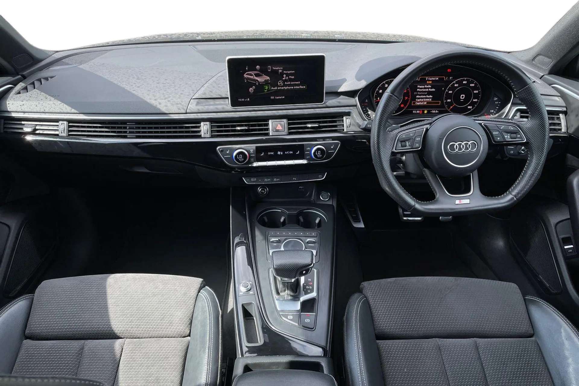 A 2019 AUDI A4 35 TFSI Black Edition 5dr S Tronic [ Audi parking system plus with front and rear sensors, 7" Colour driver information system, S line exterior stylin A 2019 AUDI A4 35 TFSI Black Edition 5dr S Tronic [ Audi parking system plus with front and rear sensors, 7" Colour driver information system, S line exterior stylin