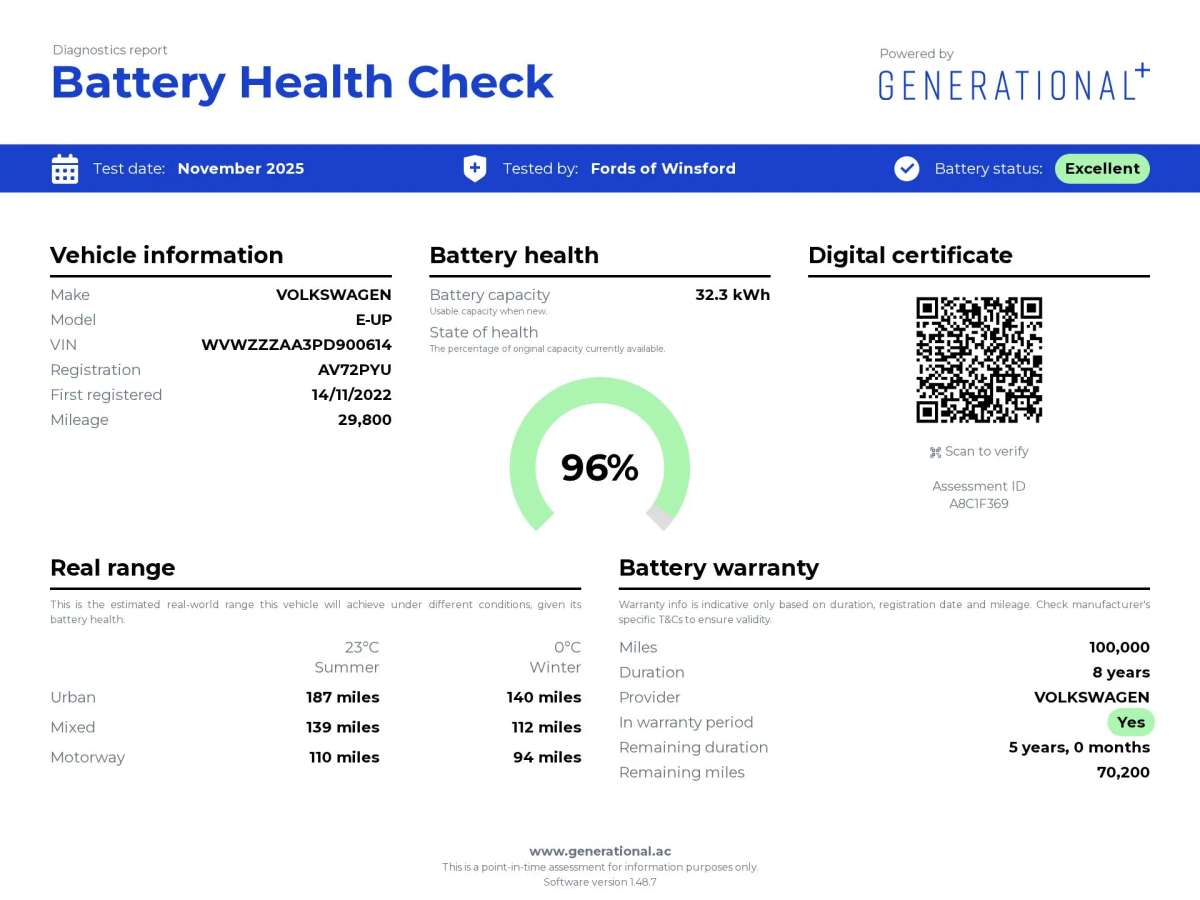 Check out this Volkswagen Up 2022 Electric Automatic
