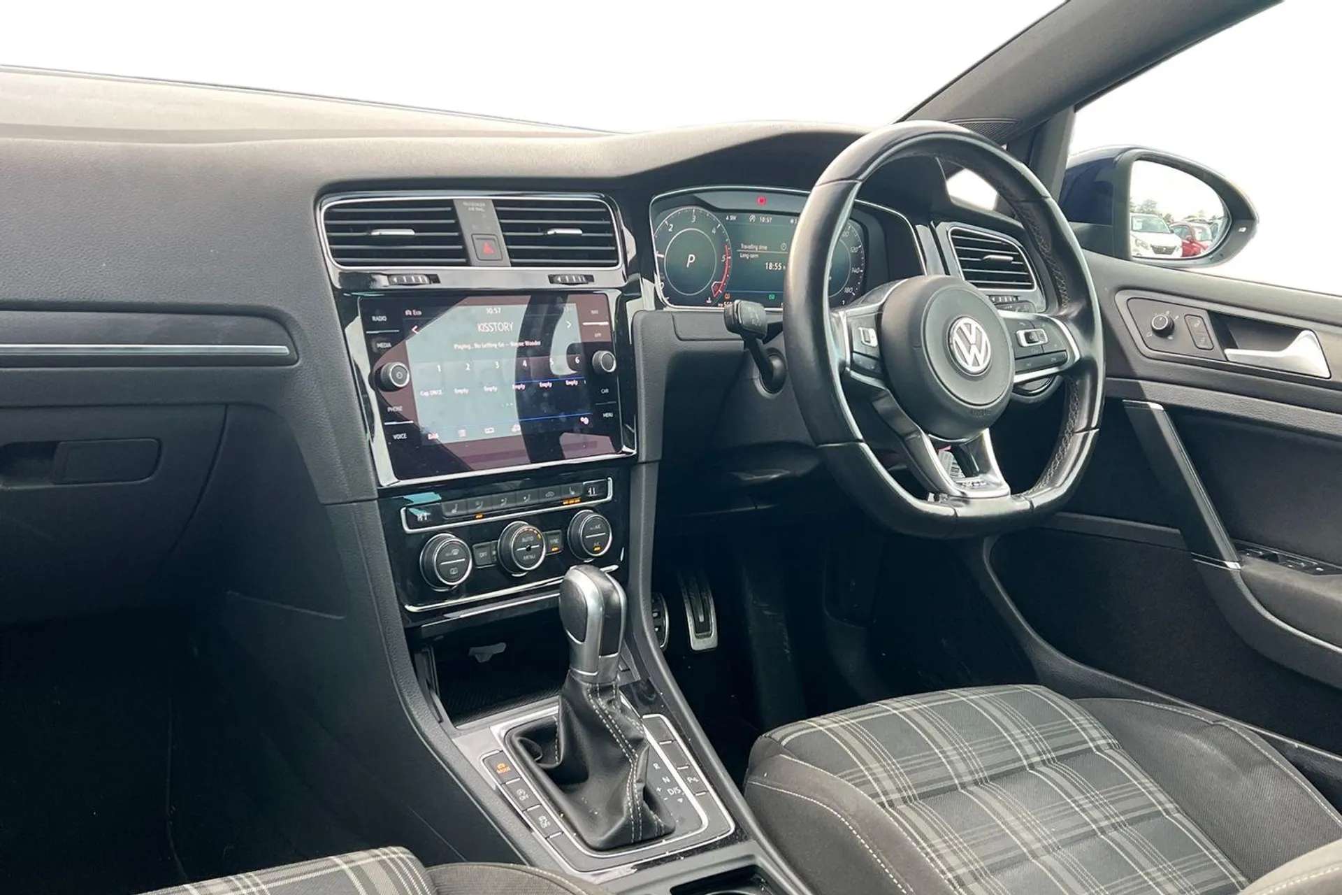 A 2018 VOLKSWAGEN GOLF 2.0 TDI 184 GTD 5dr DSG [ Ultrasonic front and rear optical and audible parking sensors , Bluetooth hands free telephone connection , Ambient lighting A 2018 VOLKSWAGEN GOLF 2.0 TDI 184 GTD 5dr DSG [ Ultrasonic front and rear optical and audible parking sensors , Bluetooth hands free telephone connection , Ambient lighting