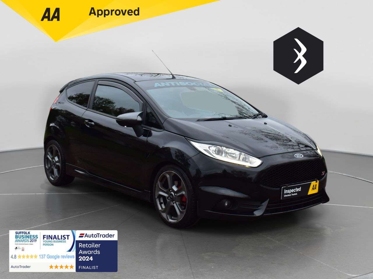 A 2017 FORD FIESTA 1.6T EcoBoost ST-3 Hatchback 3dr Petrol Manual Euro 6 (182 ps) ***128 AA PO A 2017 FORD FIESTA 1.6T EcoBoost ST-3 Hatchback 3dr Petrol Manual Euro 6 (182 ps) ***128 AA PO