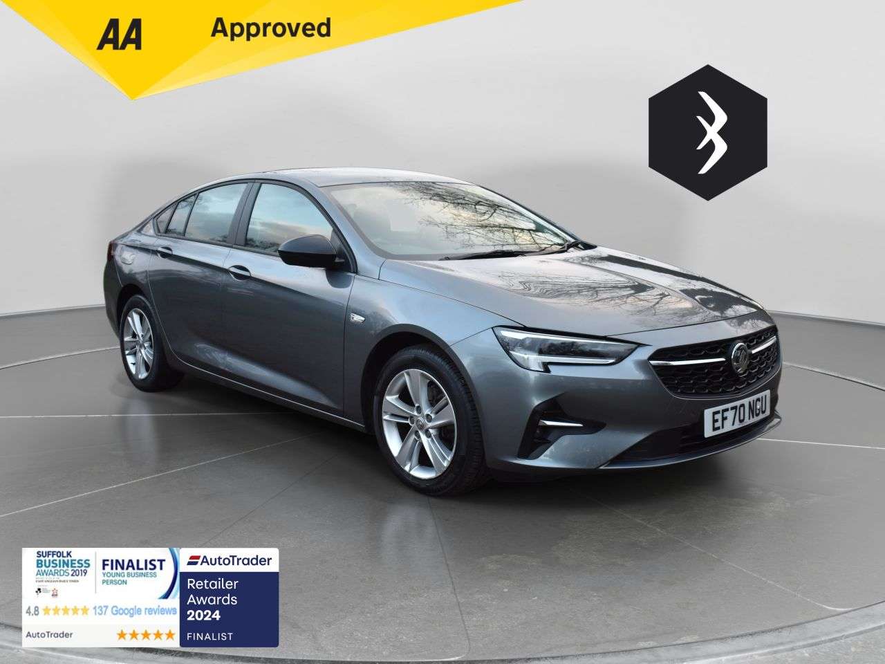 A 2020 VAUXHALL INSIGNIA 1.5 Turbo D SE Nav Grand Sport 5dr Diesel Manual Euro 6 (s/s) (122 ps) ***1 A 2020 VAUXHALL INSIGNIA 1.5 Turbo D SE Nav Grand Sport 5dr Diesel Manual Euro 6 (s/s) (122 ps) ***1