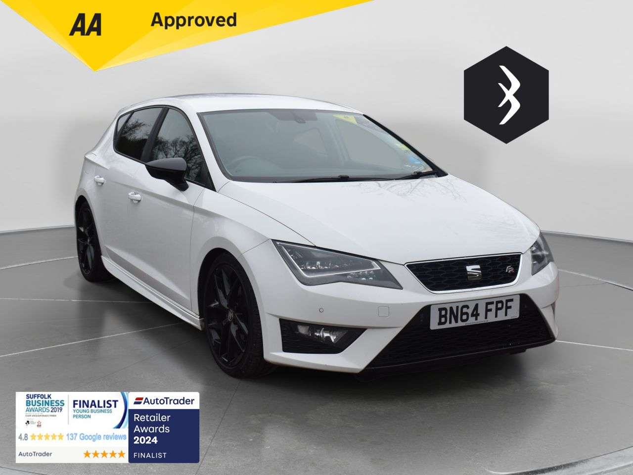 A 2014 SEAT LEON 2.0 TDI CR FR Hatchback 5dr Diesel DSG Euro 5 (s/s) (184 ps) ***128 AA CHEC A 2014 SEAT LEON 2.0 TDI CR FR Hatchback 5dr Diesel DSG Euro 5 (s/s) (184 ps) ***128 AA CHEC
