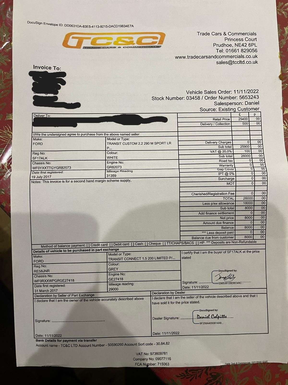 2017 FORD TRANSIT CUSTOM 2017 FORD TRANSIT CUSTOM