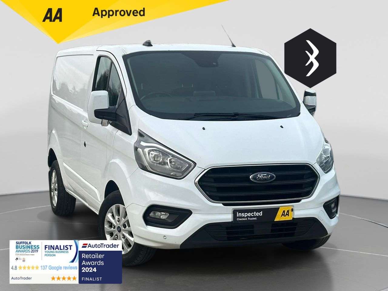 A 2020 FORD TRANSIT CUSTOM 2.0 280 EcoBlue Limited Panel Van 5dr Diesel Manual L1 H1 Euro 6 (s/s) (130 A 2020 FORD TRANSIT CUSTOM 2.0 280 EcoBlue Limited Panel Van 5dr Diesel Manual L1 H1 Euro 6 (s/s) (130