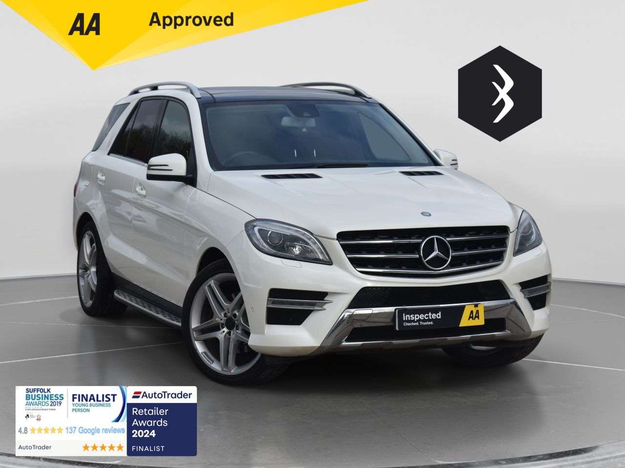 A 2015 MERCEDES-BENZ M-CLASS 3.0 ML350 V6 BlueTEC AMG Line SUV 5dr Diesel G-Tronic 4WD Euro 6 (s/s) (258 A 2015 MERCEDES-BENZ M-CLASS 3.0 ML350 V6 BlueTEC AMG Line SUV 5dr Diesel G-Tronic 4WD Euro 6 (s/s) (258