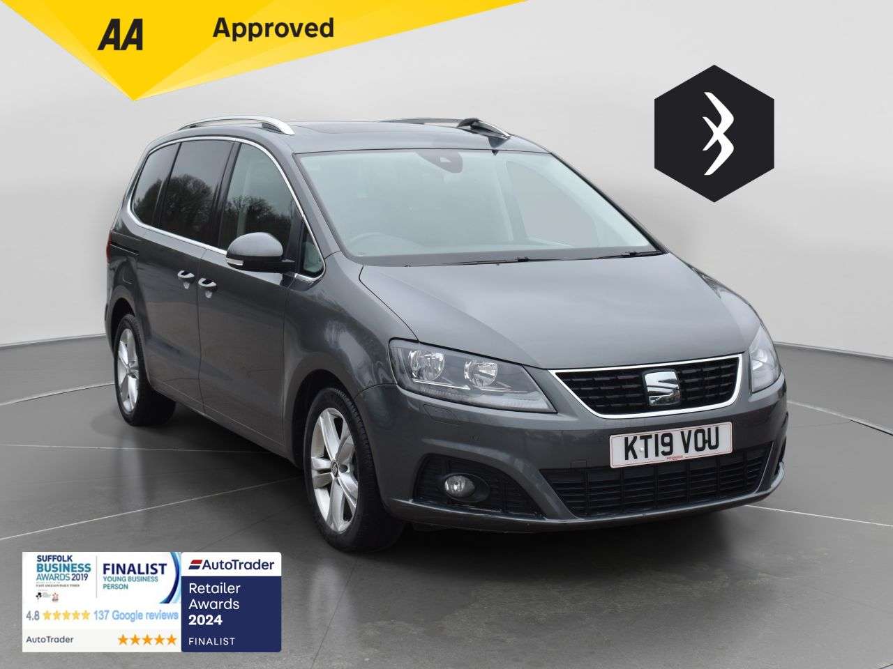 A 2019 SEAT ALHAMBRA 2.0 TDI XCELLENCE MPV 5dr Diesel DSG Euro 6 (s/s) (150 ps) ***128 AA CHECK* A 2019 SEAT ALHAMBRA 2.0 TDI XCELLENCE MPV 5dr Diesel DSG Euro 6 (s/s) (150 ps) ***128 AA CHECK*