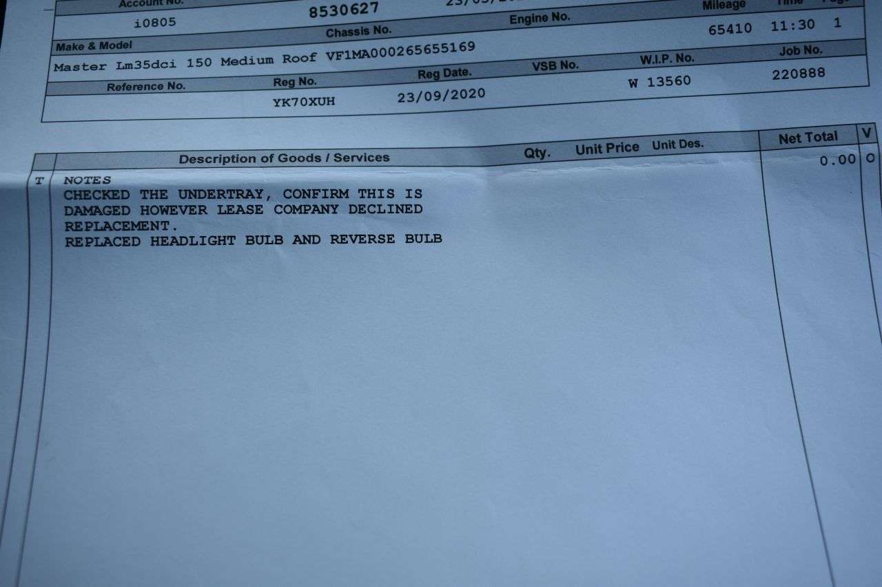 2020 RENAULT MASTER 2020 RENAULT MASTER