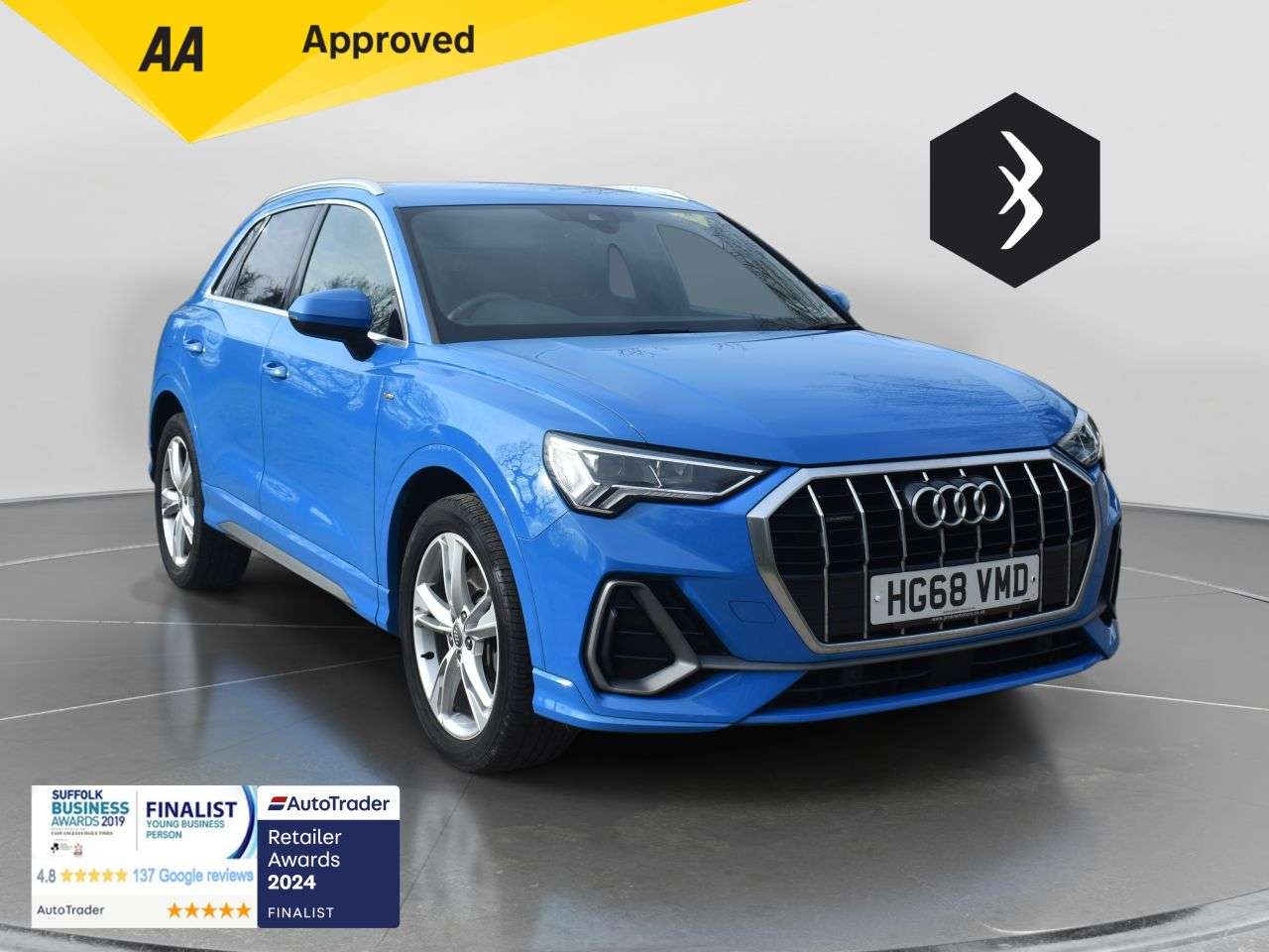A 2019 AUDI Q3 2.0 TFSI 40 S line SUV 5dr Petrol S Tronic quattro Euro 6 (s/s) (190 ps) ** A 2019 AUDI Q3 2.0 TFSI 40 S line SUV 5dr Petrol S Tronic quattro Euro 6 (s/s) (190 ps) **