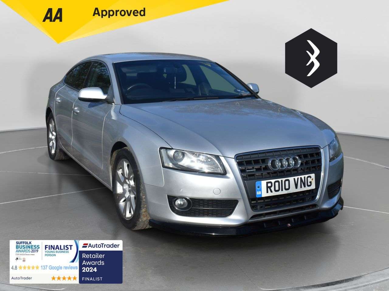 A 2010 AUDI A5 2.0 TFSI SE Sportback 5dr Petrol S Tronic quattro Euro 5 (211 ps) ***128 AA A 2010 AUDI A5 2.0 TFSI SE Sportback 5dr Petrol S Tronic quattro Euro 5 (211 ps) ***128 AA