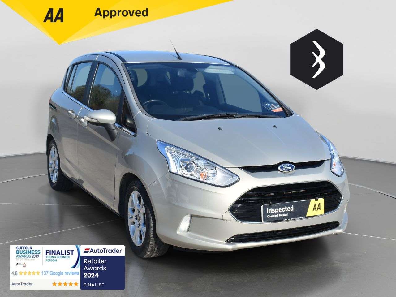 A 2015 FORD B-MAX 1.6 Zetec MPV 5dr Petrol Powershift Euro 5 (105 ps) ***128 AA CHECK*** A 2015 FORD B-MAX 1.6 Zetec MPV 5dr Petrol Powershift Euro 5 (105 ps) ***128 AA CHECK***