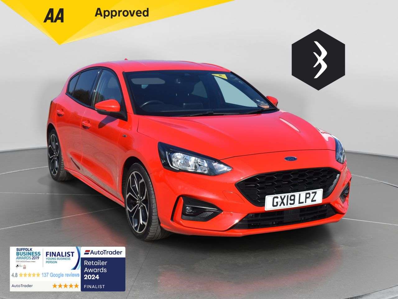 A 2019 FORD FOCUS 1.0T EcoBoost ST-Line X Hatchback 5dr Petrol Manual Euro 6 (s/s) (125 ps) * A 2019 FORD FOCUS 1.0T EcoBoost ST-Line X Hatchback 5dr Petrol Manual Euro 6 (s/s) (125 ps) *