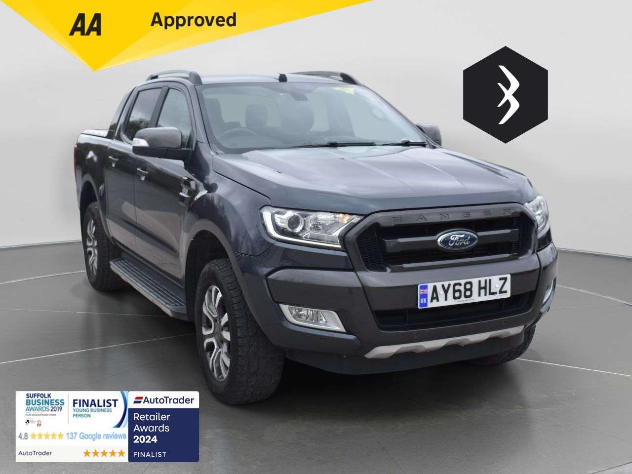 A 2018 FORD RANGER 3.2 TDCi Wildtrak Pickup Double Cab 4dr Diesel Auto 4WD Euro 5 (200 ps) *** A 2018 FORD RANGER 3.2 TDCi Wildtrak Pickup Double Cab 4dr Diesel Auto 4WD Euro 5 (200 ps) ***