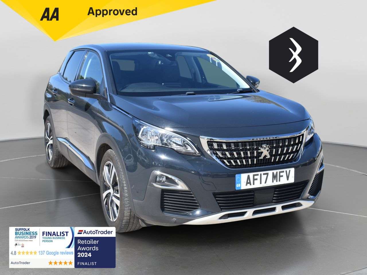 A 2017 PEUGEOT 3008 1.6 BlueHDi Allure SUV 5dr Diesel Manual Euro 6 (s/s) (120 ps) ***128 AA CH A 2017 PEUGEOT 3008 1.6 BlueHDi Allure SUV 5dr Diesel Manual Euro 6 (s/s) (120 ps) ***128 AA CH