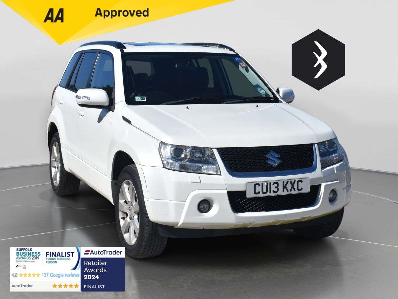A 2013 SUZUKI GRAND VITARA 2.4 VVT SZ5 SUV 5dr Petrol Manual 4WD Euro 5 (169 ps) ***128 AA CHECK*** A 2013 SUZUKI GRAND VITARA 2.4 VVT SZ5 SUV 5dr Petrol Manual 4WD Euro 5 (169 ps) ***128 AA CHECK***