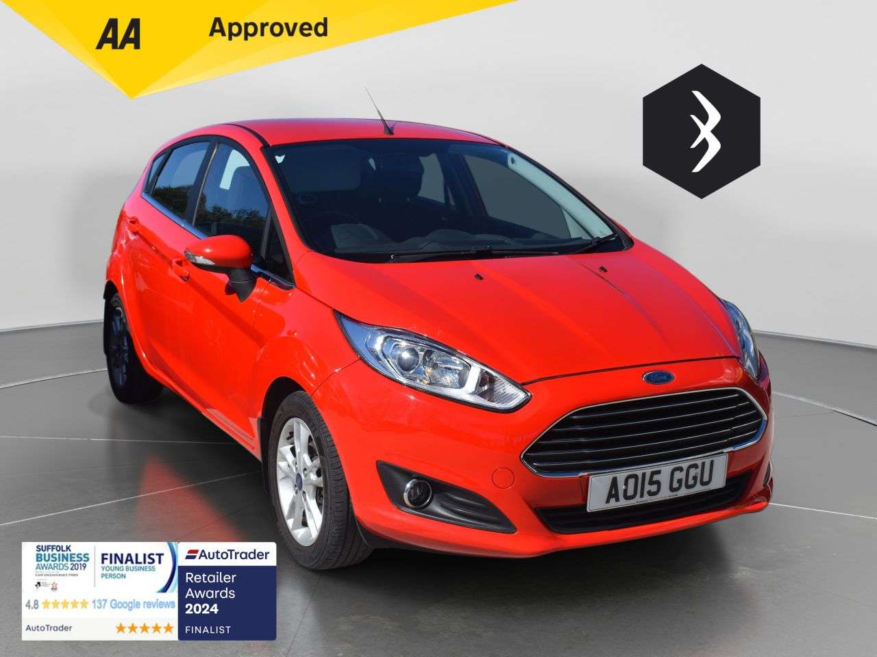 A 2015 FORD FIESTA 1.0T EcoBoost Zetec Hatchback 5dr Petrol Manual Euro 5 (s/s) (100 ps) ***12 A 2015 FORD FIESTA 1.0T EcoBoost Zetec Hatchback 5dr Petrol Manual Euro 5 (s/s) (100 ps) ***12