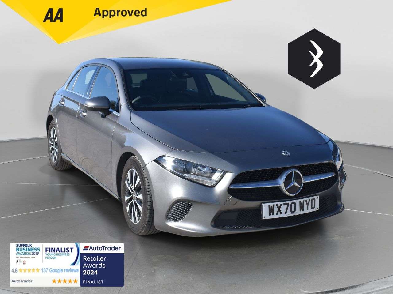 A 2020 MERCEDES-BENZ A-CLASS 1.5 A180d SE Hatchback 5dr Diesel 7G-DCT Euro 6 (s/s) (116 ps) A 2020 MERCEDES-BENZ A-CLASS 1.5 A180d SE Hatchback 5dr Diesel 7G-DCT Euro 6 (s/s) (116 ps)