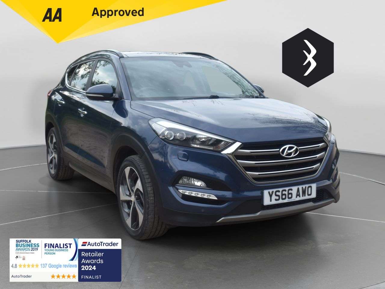 A 2016 HYUNDAI TUCSON 2.0 CRDi Premium SE SUV 5dr Diesel Manual 4WD Euro 6 (185 ps) ***128 AA CHE A 2016 HYUNDAI TUCSON 2.0 CRDi Premium SE SUV 5dr Diesel Manual 4WD Euro 6 (185 ps) ***128 AA CHE