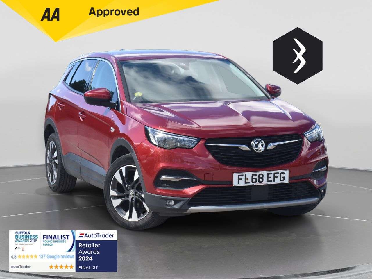 A 2018 VAUXHALL GRANDLAND X 1.5 Turbo D BlueInjection Sport Nav SUV 5dr Diesel Manual Euro 6 (s/s) (130 A 2018 VAUXHALL GRANDLAND X 1.5 Turbo D BlueInjection Sport Nav SUV 5dr Diesel Manual Euro 6 (s/s) (130