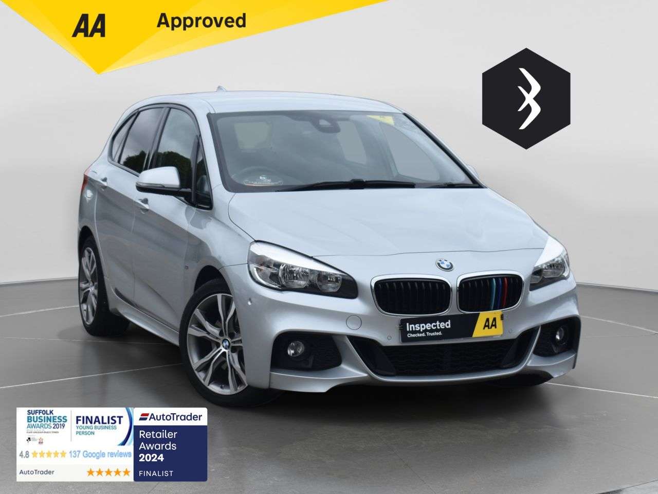 A 2017 BMW 2 SERIES ACTIVE TOURER 2.0 220d M Sport MPV 5dr Diesel Auto xDrive Euro 6 (s/s) (190 ps) ***128 AA A 2017 BMW 2 SERIES ACTIVE TOURER 2.0 220d M Sport MPV 5dr Diesel Auto xDrive Euro 6 (s/s) (190 ps) ***128 AA