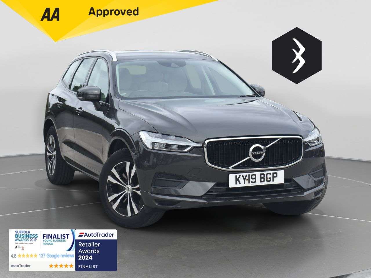 A 2019 VOLVO XC60 2.0 D4 Momentum SUV 5dr Diesel Auto Euro 6 (s/s) (190 ps) ***128 AA CHECK P A 2019 VOLVO XC60 2.0 D4 Momentum SUV 5dr Diesel Auto Euro 6 (s/s) (190 ps) ***128 AA CHECK P
