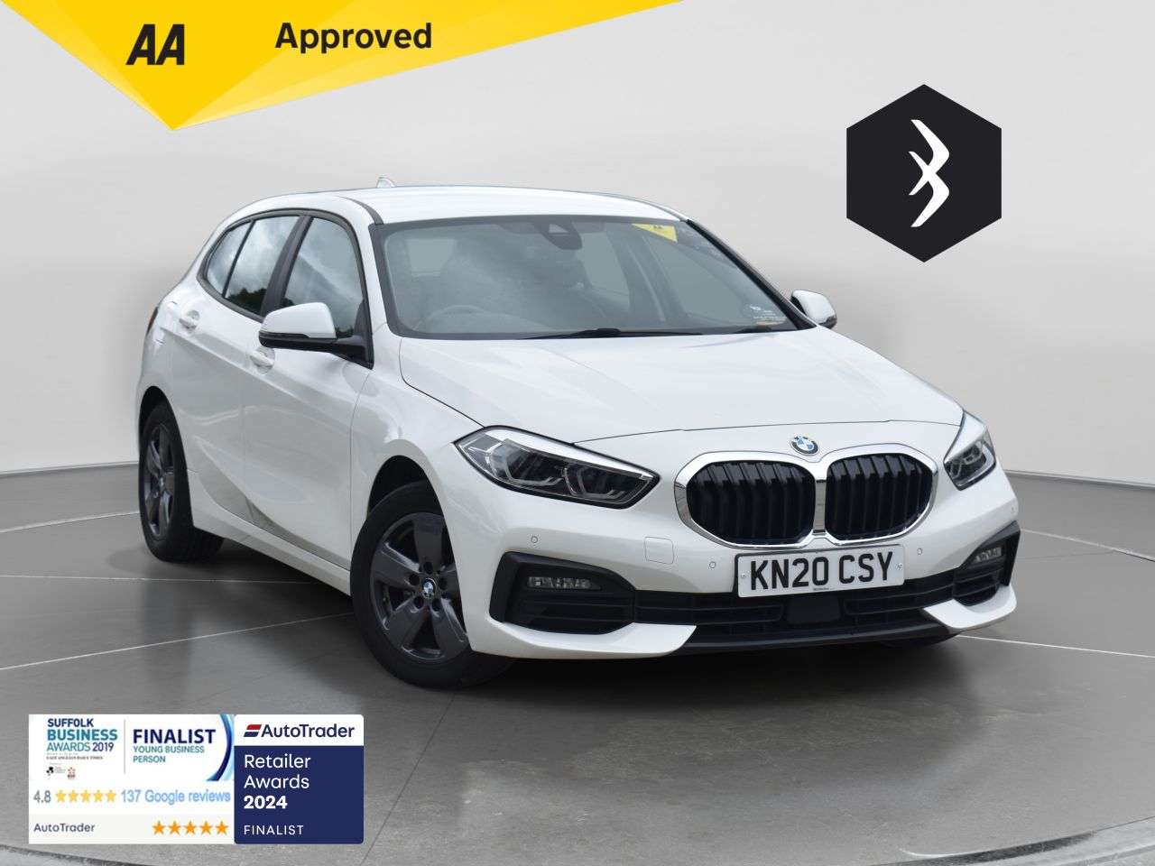 A 2020 BMW 1 SERIES 1.5 118i SE Hatchback 5dr Petrol Manual Euro 6 (s/s) (140 ps) ***128 AA CHE A 2020 BMW 1 SERIES 1.5 118i SE Hatchback 5dr Petrol Manual Euro 6 (s/s) (140 ps) ***128 AA CHE