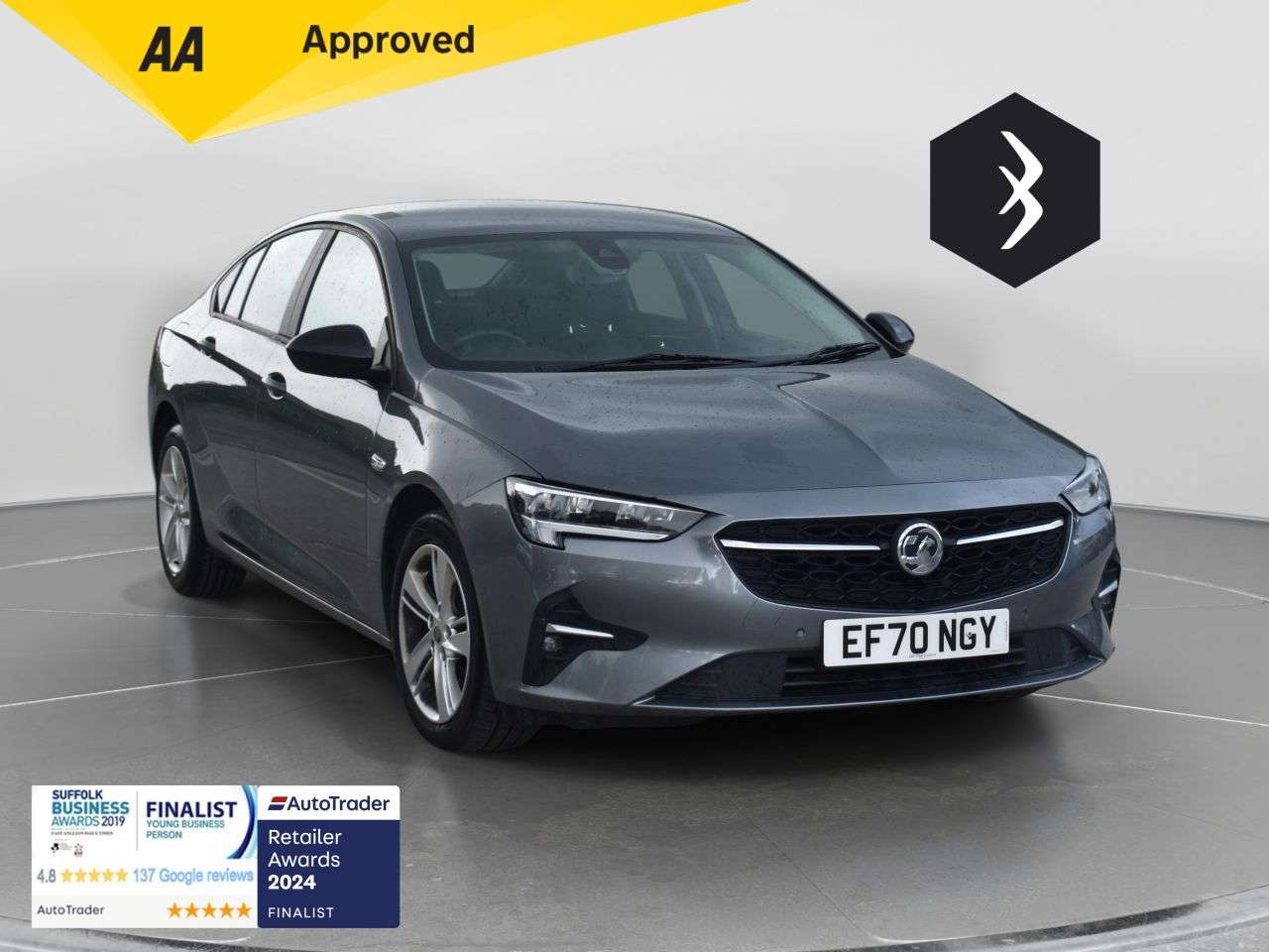 A 2020 VAUXHALL INSIGNIA 1.5 Turbo D SE Nav Grand Sport 5dr Diesel Manual Euro 6 (s/s) (122 ps) ***1 A 2020 VAUXHALL INSIGNIA 1.5 Turbo D SE Nav Grand Sport 5dr Diesel Manual Euro 6 (s/s) (122 ps) ***1