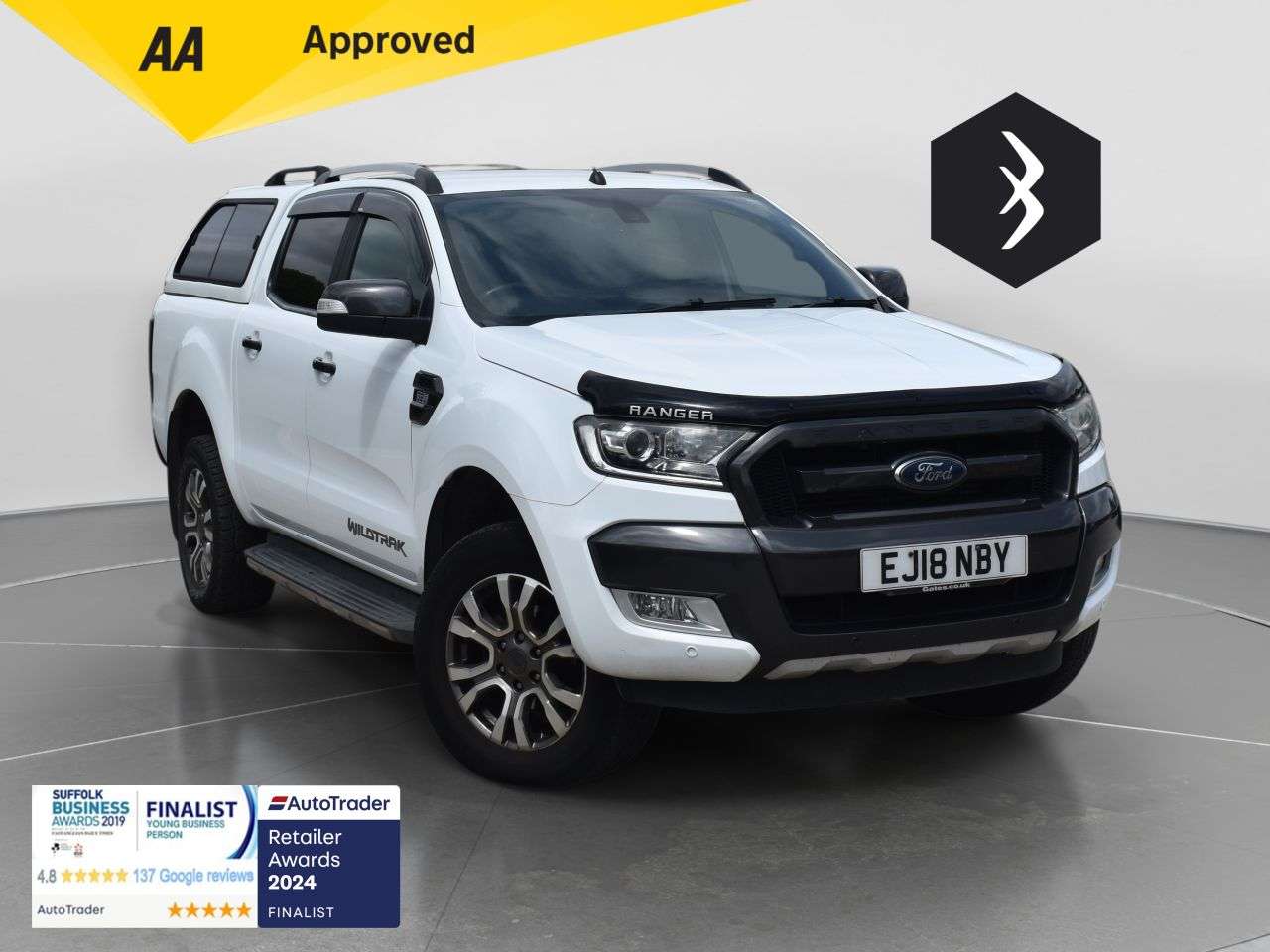 A 2018 FORD RANGER 3.2 TDCi Wildtrak Pickup Double Cab 4dr Diesel Auto 4WD Euro 5 (200 ps) *** A 2018 FORD RANGER 3.2 TDCi Wildtrak Pickup Double Cab 4dr Diesel Auto 4WD Euro 5 (200 ps) ***