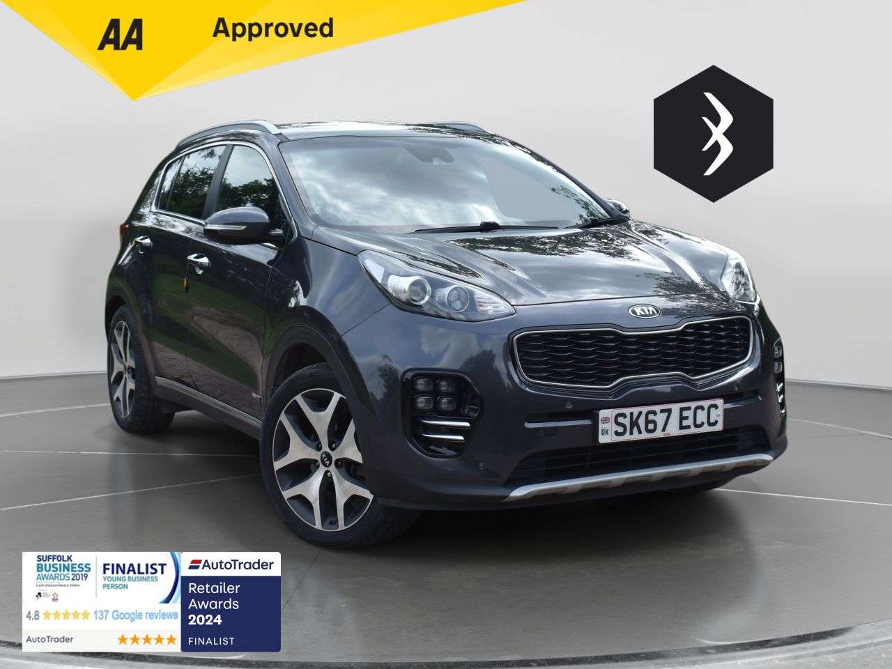 A 2017 KIA SPORTAGE 2.0 CRDi GT-Line SUV 5dr Diesel Manual AWD Euro 6 (134 bhp) ***128 AA CHECK A 2017 KIA SPORTAGE 2.0 CRDi GT-Line SUV 5dr Diesel Manual AWD Euro 6 (134 bhp) ***128 AA CHECK