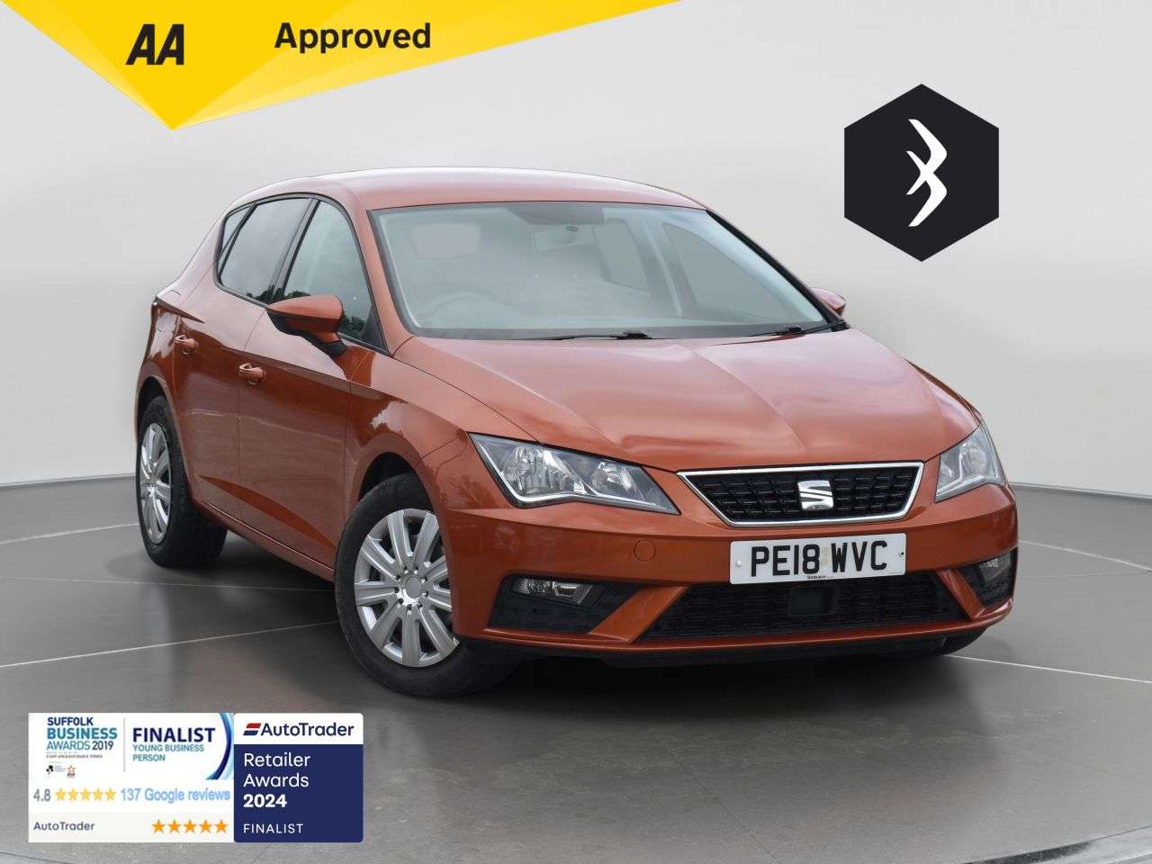 A 2018 SEAT LEON 1.6 TDI SE Dynamic Technology Hatchback 5dr Diesel DSG Euro 6 (s/s) (115 ps A 2018 SEAT LEON 1.6 TDI SE Dynamic Technology Hatchback 5dr Diesel DSG Euro 6 (s/s) (115 ps
