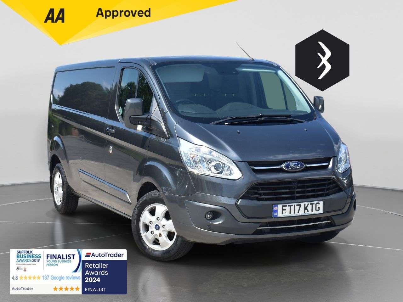 A 2017 FORD TRANSIT CUSTOM 2.0 TDCi 290 Limited Panel Van 5dr Diesel Automatic L2 H1 (161 g/km, 128 bh A 2017 FORD TRANSIT CUSTOM 2.0 TDCi 290 Limited Panel Van 5dr Diesel Automatic L2 H1 (161 g/km, 128 bh