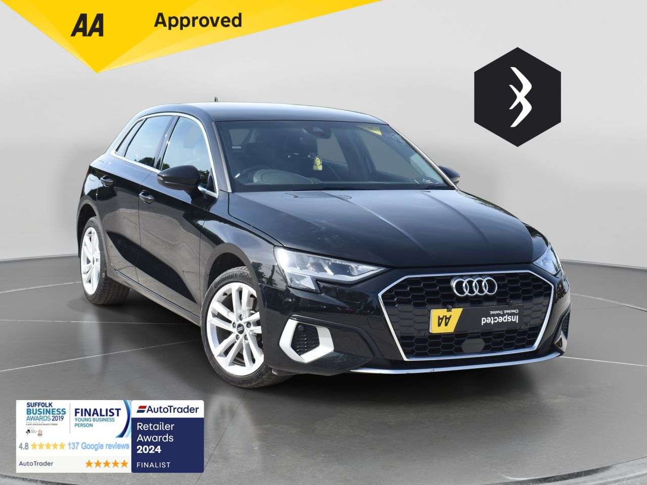 A 2022 AUDI A3 1.4 TFSIe 40 Sport Sportback 5dr Petrol Plug-in Hybrid S Tronic Euro 6 (s/s A 2022 AUDI A3 1.4 TFSIe 40 Sport Sportback 5dr Petrol Plug-in Hybrid S Tronic Euro 6 (s/s