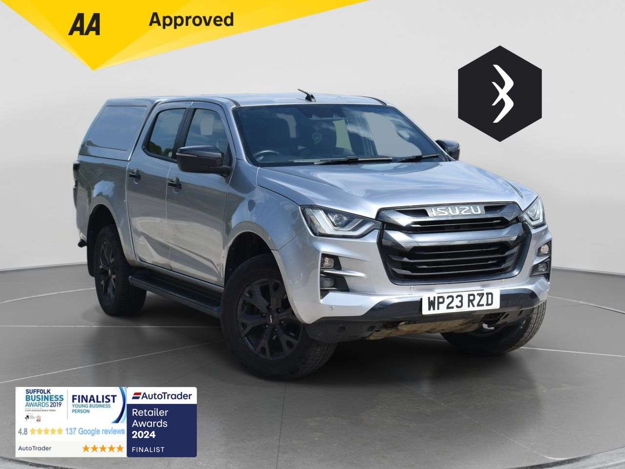 A 2023 ISUZU D-MAX 1.9 TD V-Cross Pickup Double Cab 4dr Diesel Auto 4WD Euro 6 (s/s) (164 ps) A 2023 ISUZU D-MAX 1.9 TD V-Cross Pickup Double Cab 4dr Diesel Auto 4WD Euro 6 (s/s) (164 ps)